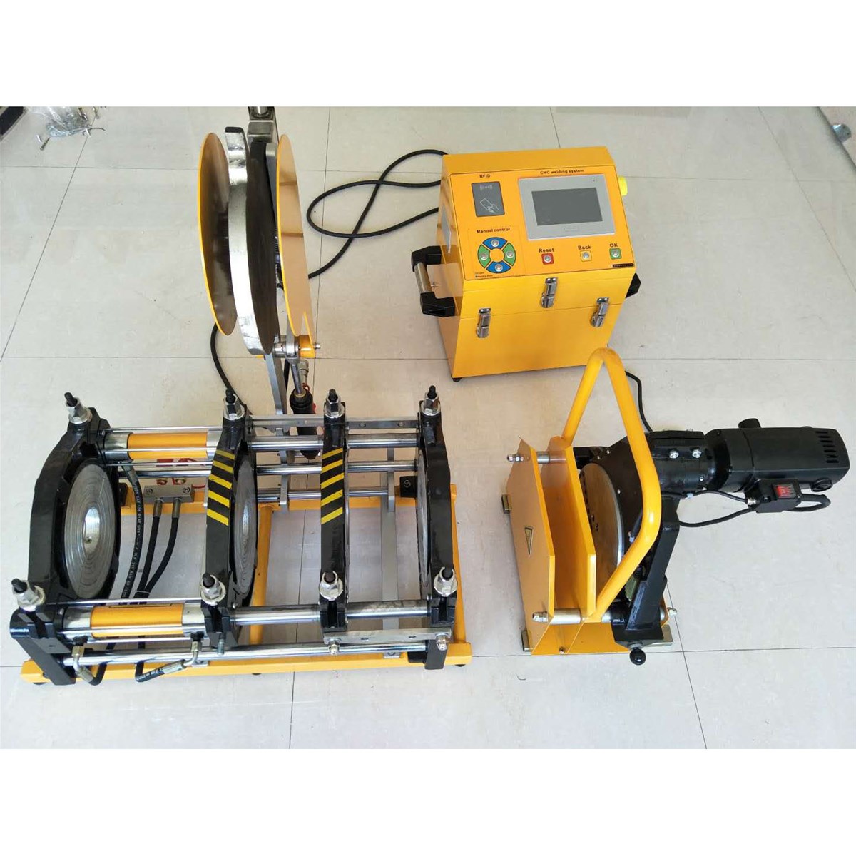 CNC butt welding machine for plastic pipes