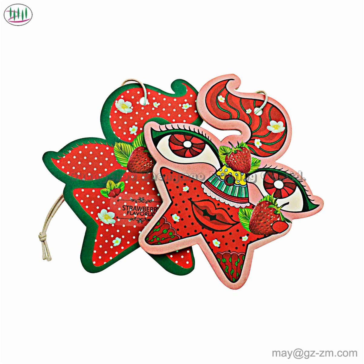 Factory Cheap Wholesale Promotional Customized hanging Paper Car Air Freshener printed in characters