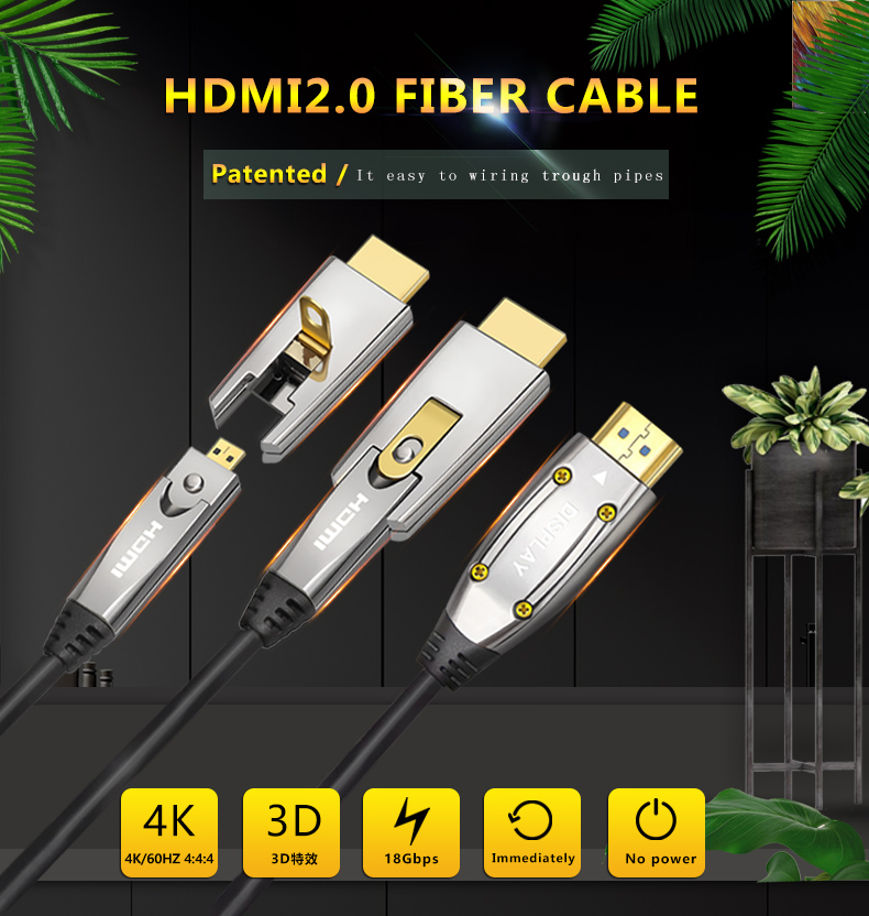 HDMI 20 AOC Fiber Cable A to D