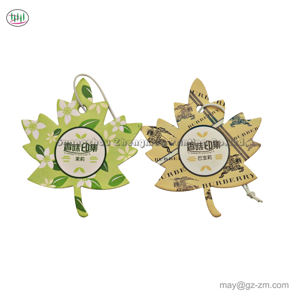 Customized fashion design offset paper fragrant cmyk printing whole paper car air freshener