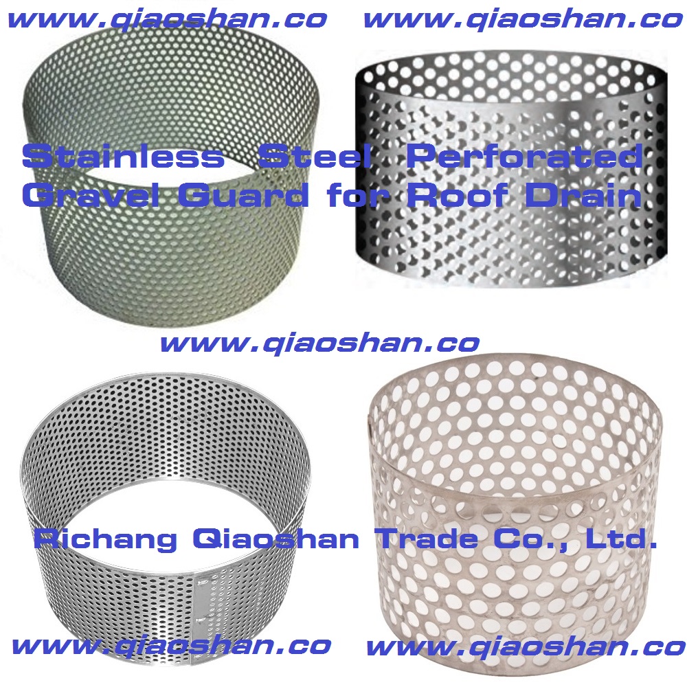 Stainless Steel Perforated Ballast Guard for Roof Drains
