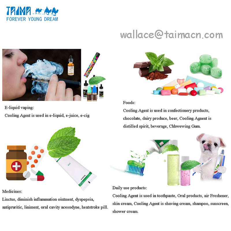 Powder Cooling Agent Ws23 Koolada Food Additive Menthol Intertek Halal Certificate e liquid