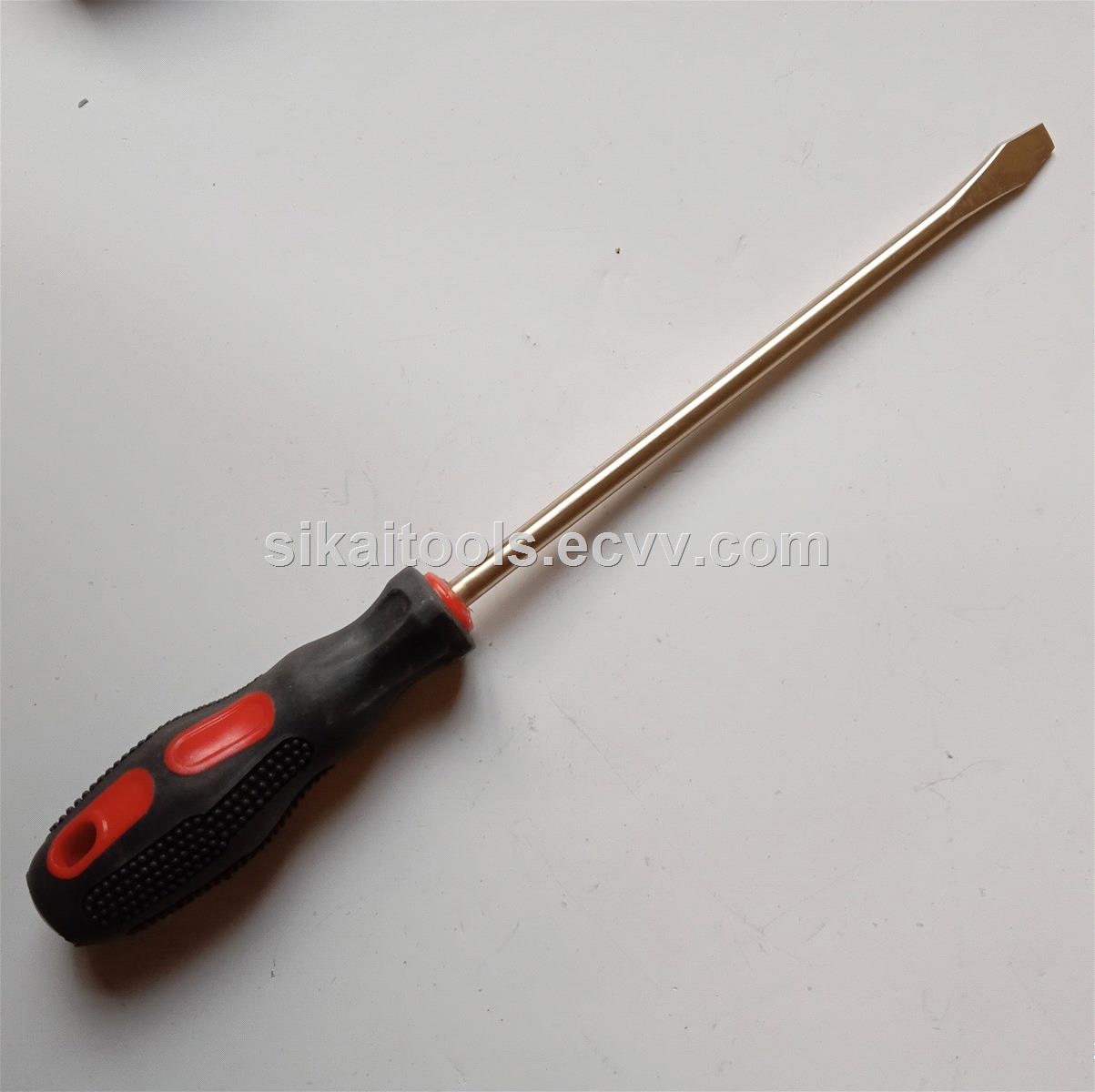 beryllium copper or aluminum bronze non sparking flat screwdriver