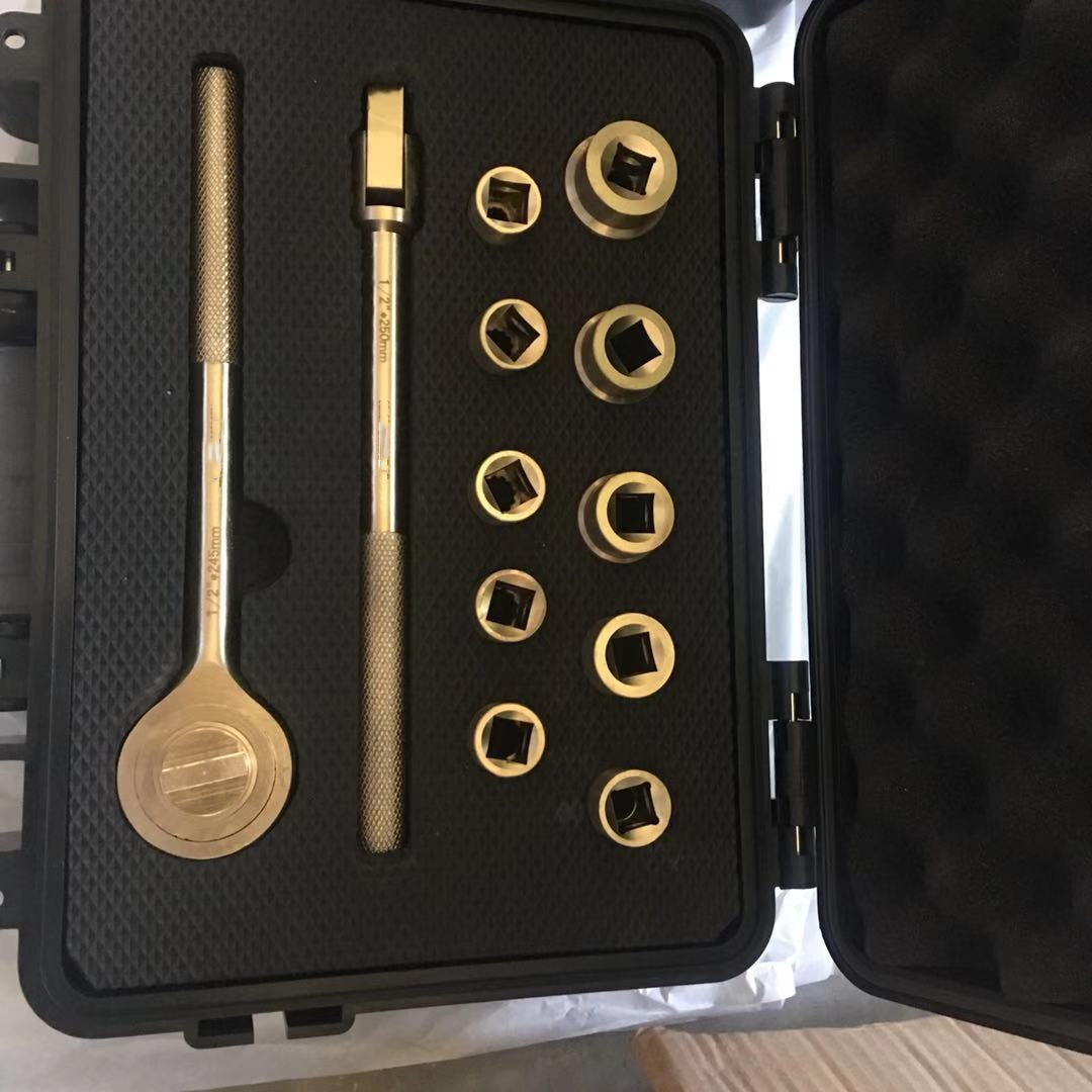 beryllium copper or aluminum bronze non sparking socket wrench set 12 inch