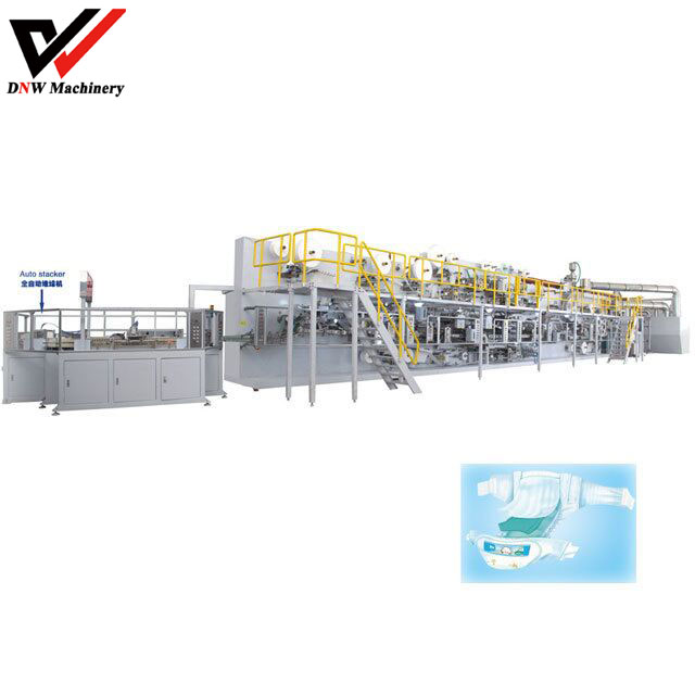 Full servo T shape elastic back ear baby diaper machine