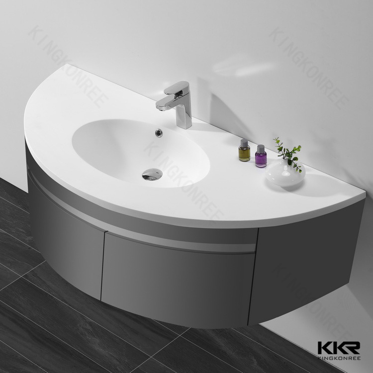 Half Round Corner Bathroom Cabinet Wash Basin
