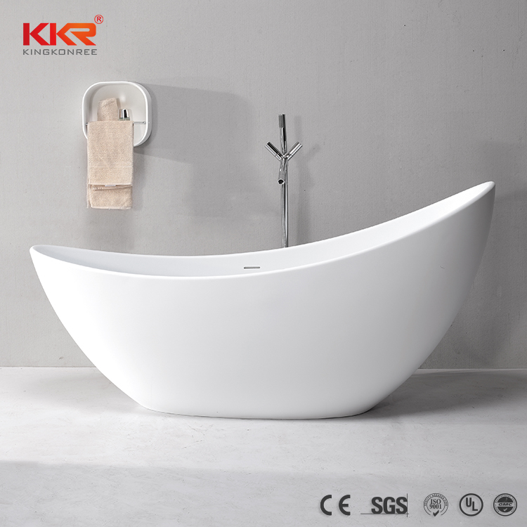 White Matt Stone Freestanding model Bathtub