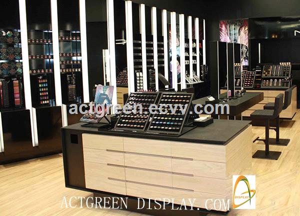 Customized Cosmetics Counter Display Stand for Make up Skincare Ferfume AGDCC138