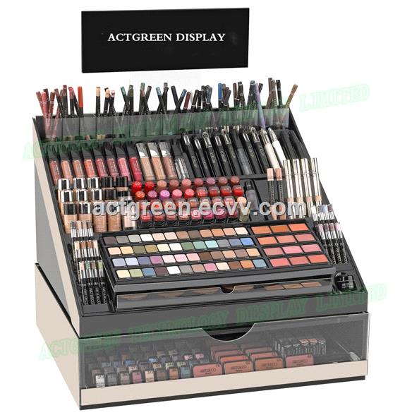 Cosmetics Make up Acrylic Counter Display Plexiglass Retail Display Stand Set AGD101
