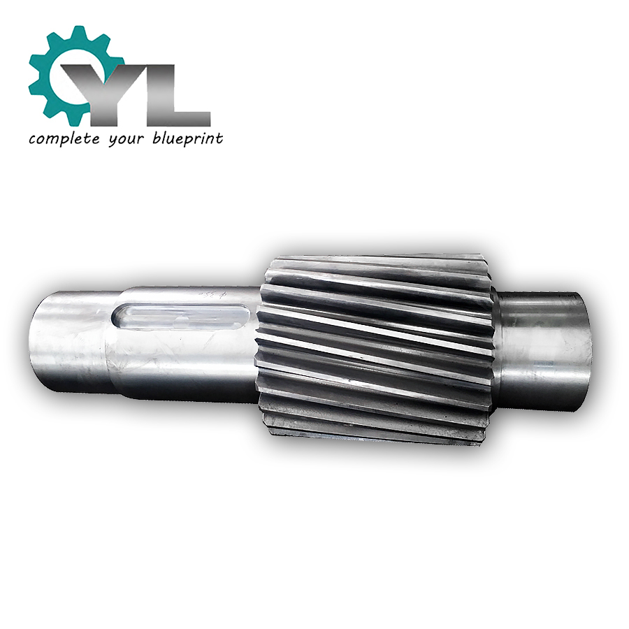 Cement Mill EN24 Steel Forged Shaft Helical Pinion