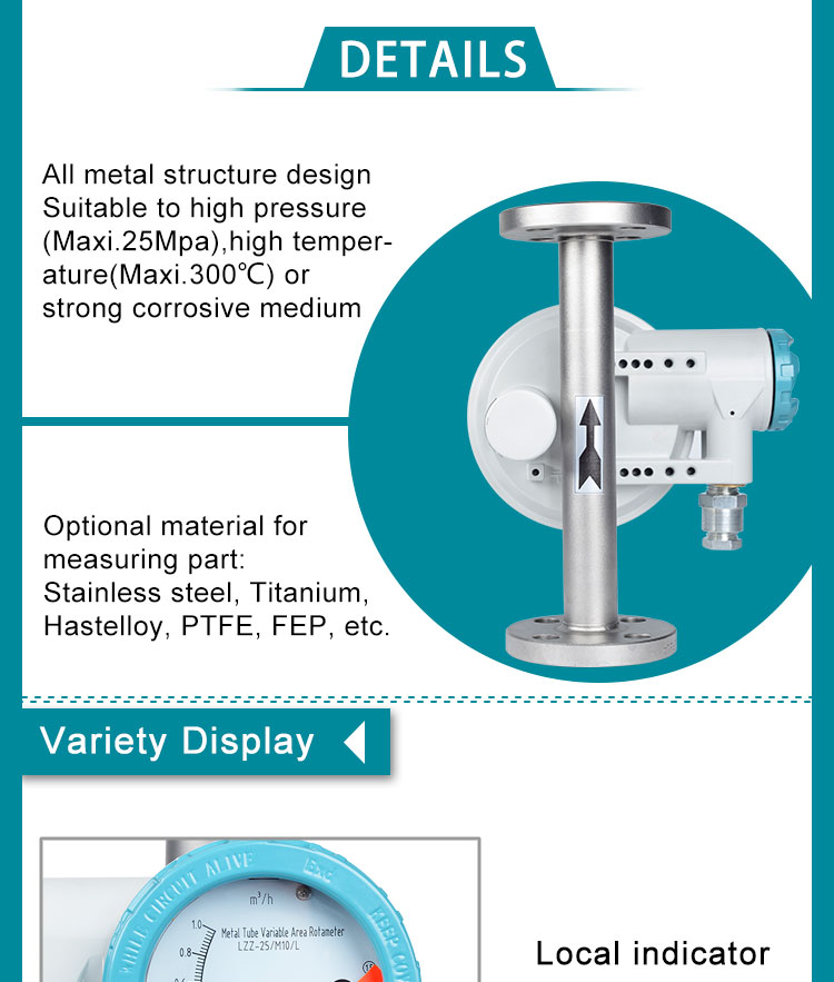 soya oil variable area mechanical flowmeter