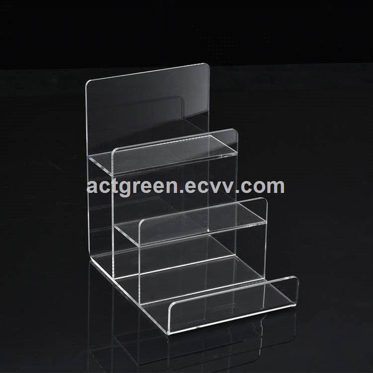 Clear Tiered Retail Acrylic Display Holder Rack Transparent plexiglass holder AGD304