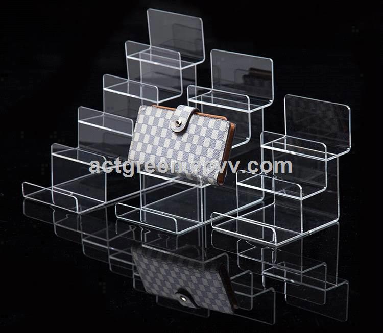 Clear Tiered Retail Acrylic Display Holder Rack Transparent Plexiglass