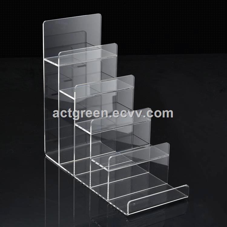 Clear Tiered Retail Acrylic Display Holder Rack Transparent plexiglass holder AGD304