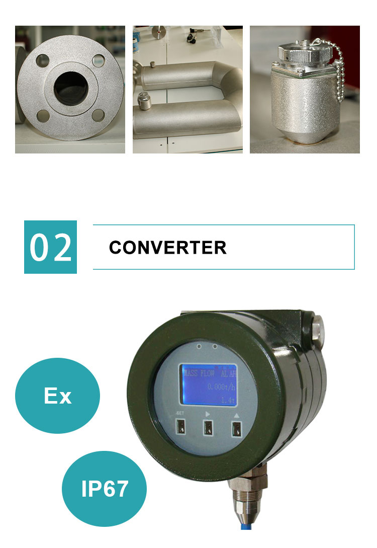 LCD display high viscosity corioliss mass flow meters