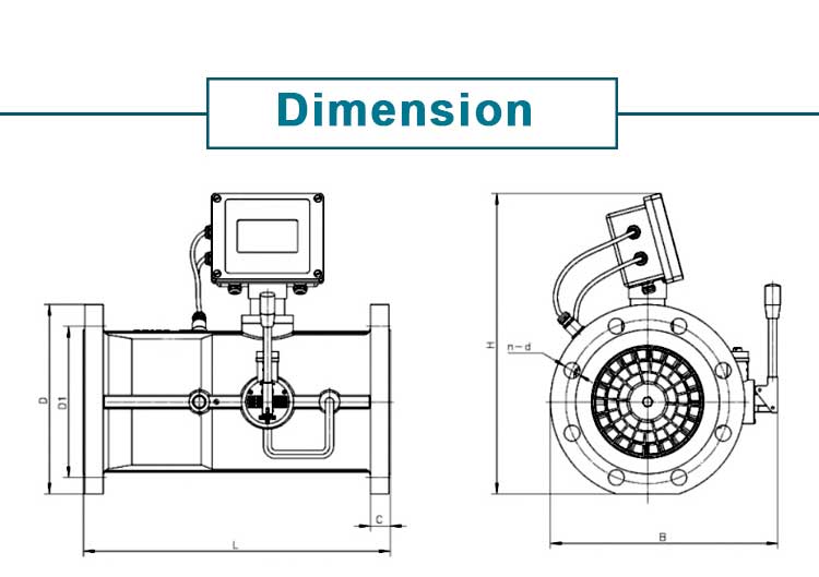 Factory price digital RS485 smart gas turbine flowmeter