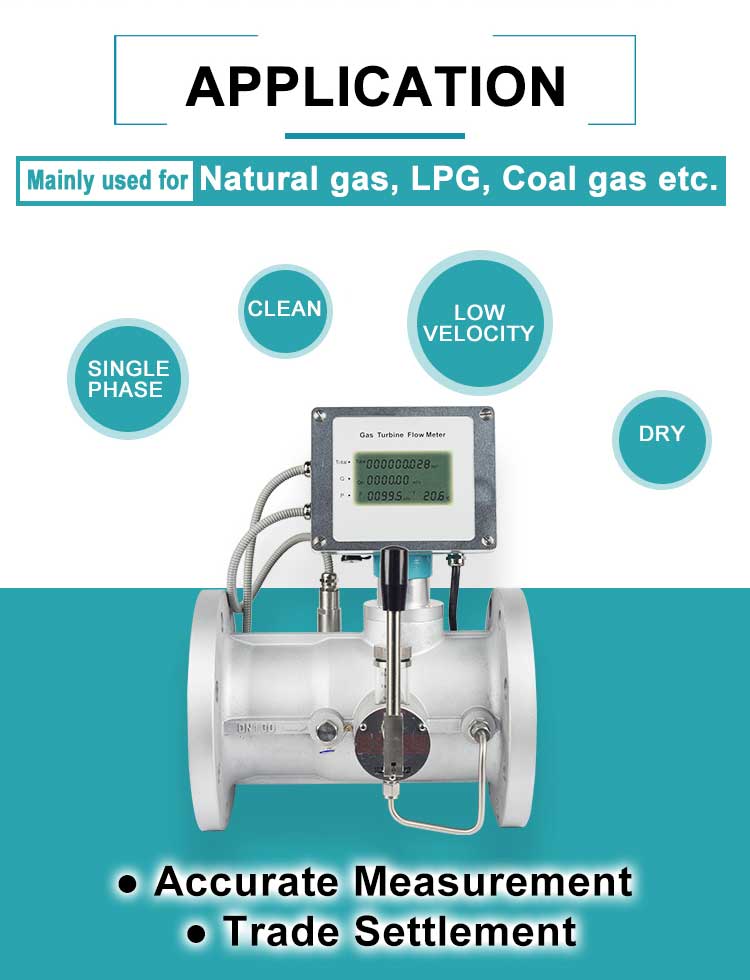 Factory price digital RS485 smart gas turbine flowmeter