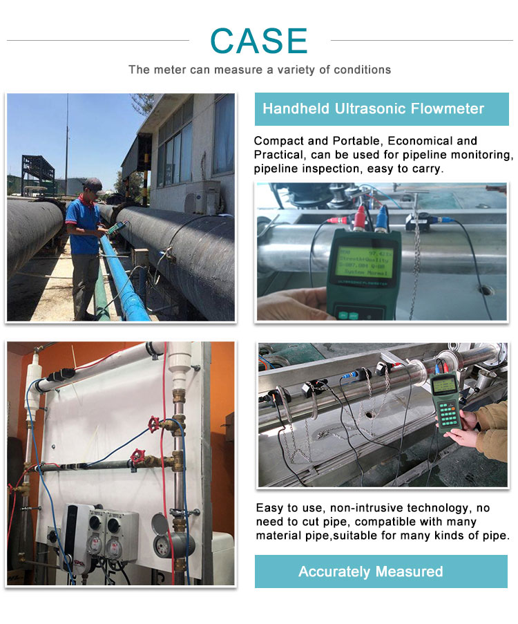 Clamp on flow meter portable ultrasonic flowmeter