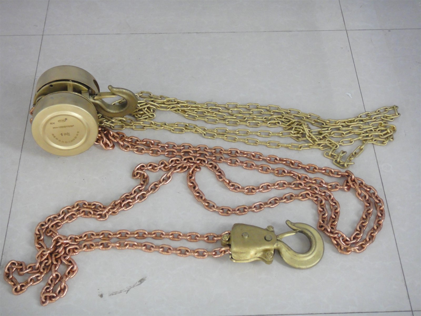 non sparking tools beryllium copper or aluminum bronze chain hoist or chain block