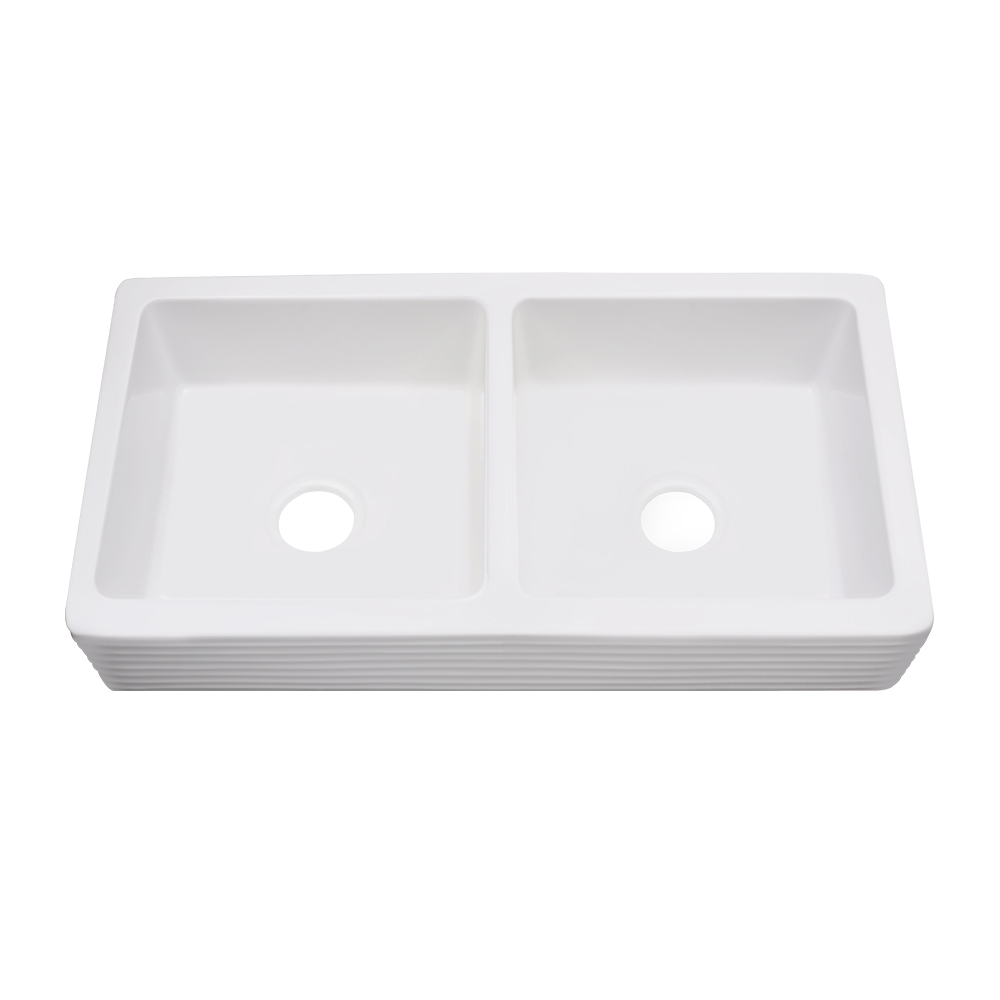 Double Bowl Apron Front Ceramic Kitchen Sink