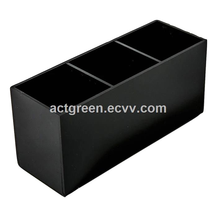 Custom acrylic cosmetic Display Stand Black Plastic Makeup Brush Holder Lipstick Organization Display AGD307