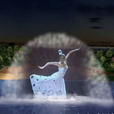 Fanshaped Water Screen Movie 3010