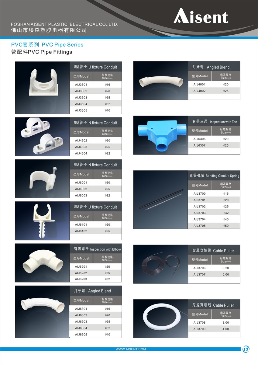 pvc cable pipe fittingpvc conduit fitting