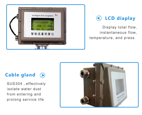 Digital 420mA gas turbine air flow meter for compressed air