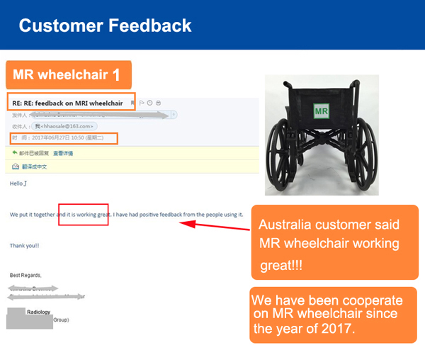 NonMagnet Wheelchair for MR Room Use