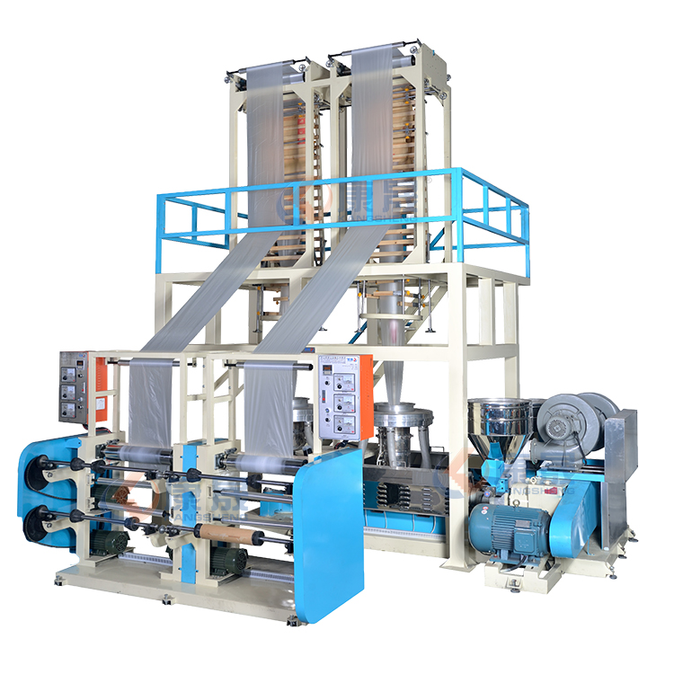 High output biodegradableABA 2 layer coextrusion film blowing machine