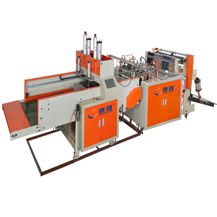 High speed double line full automatic Tshirt bag making machine