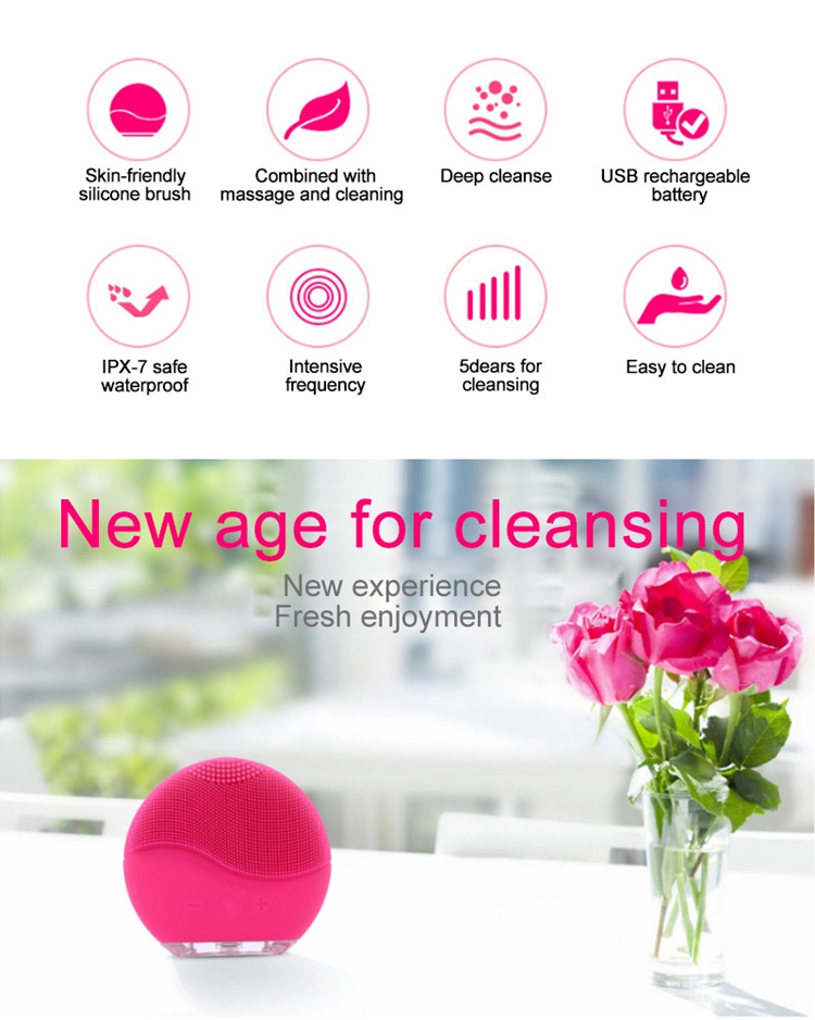 2019 Products trend skincare machine silicon facial cleanser brush