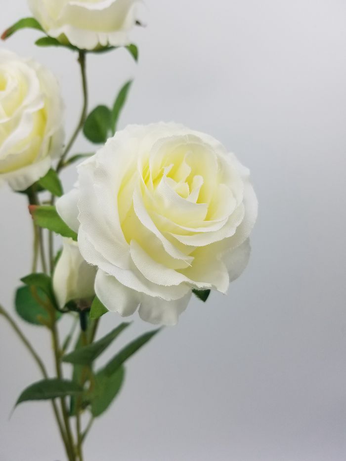 SingleRoseSprayx6ArtificialFlowersFauxRoseSixFlowersFabricMaterial