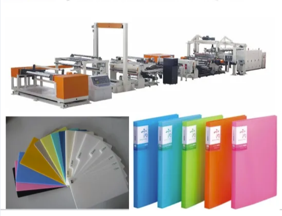 Polychrome File Folder PP Stationery Plastic Sheet Extrusion Line Machine