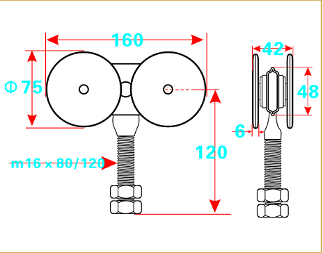 Hot Sale Industrial Door Galvanized Door Wheel