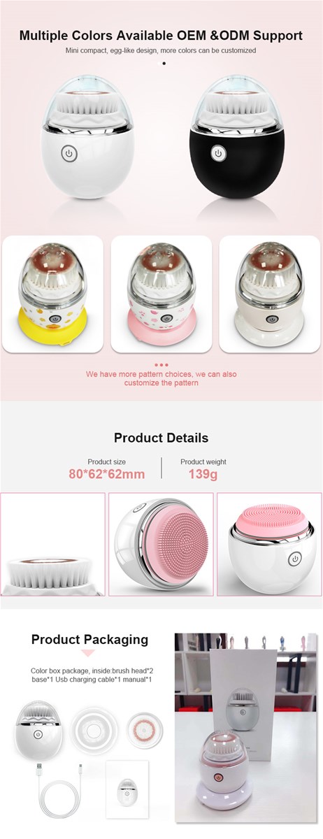 Popular products 2019 wireless charging ultrasonic electric silicone facial cleansing brush