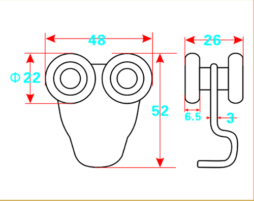 Hot Sale Industrial Door Galvanized Door Wheel