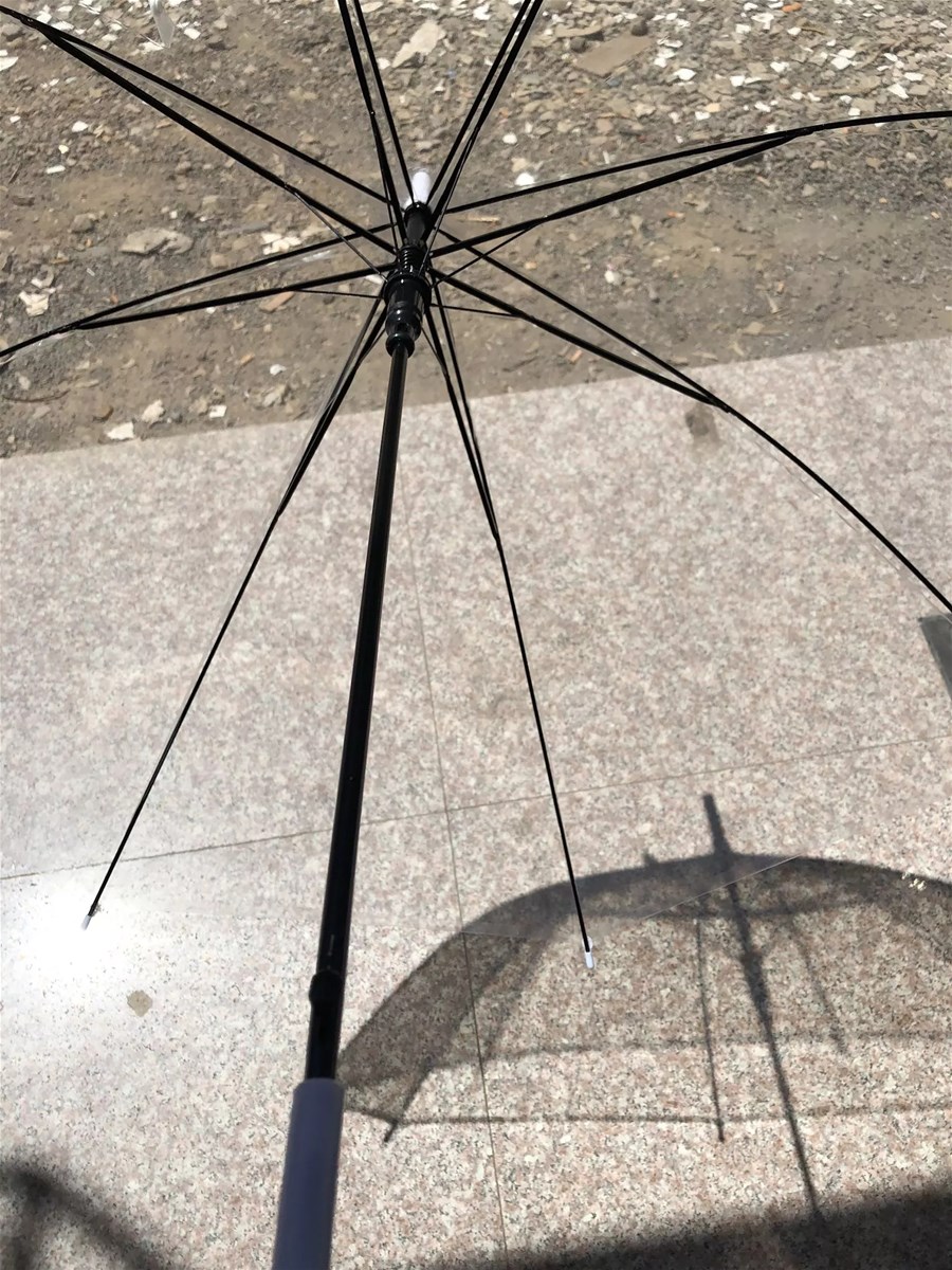 Plastic POE clear Rain Umbrella Customized transparent Umbrella for kids with printing for wedding