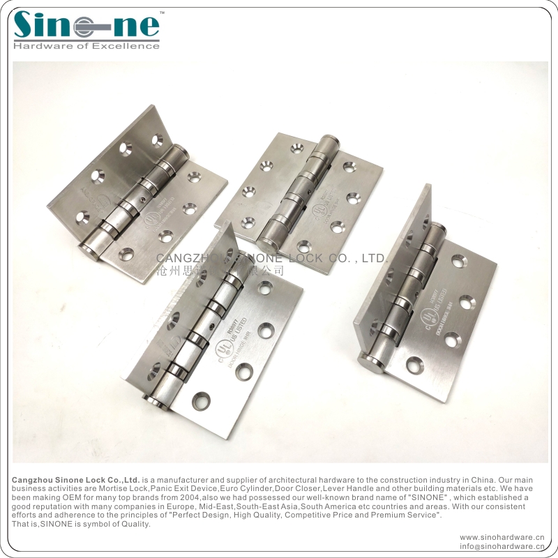 CE approved Stainless Steel 304 Ball bearing Hinge heavy duty Fire rated EN19352002 OEM factory in China