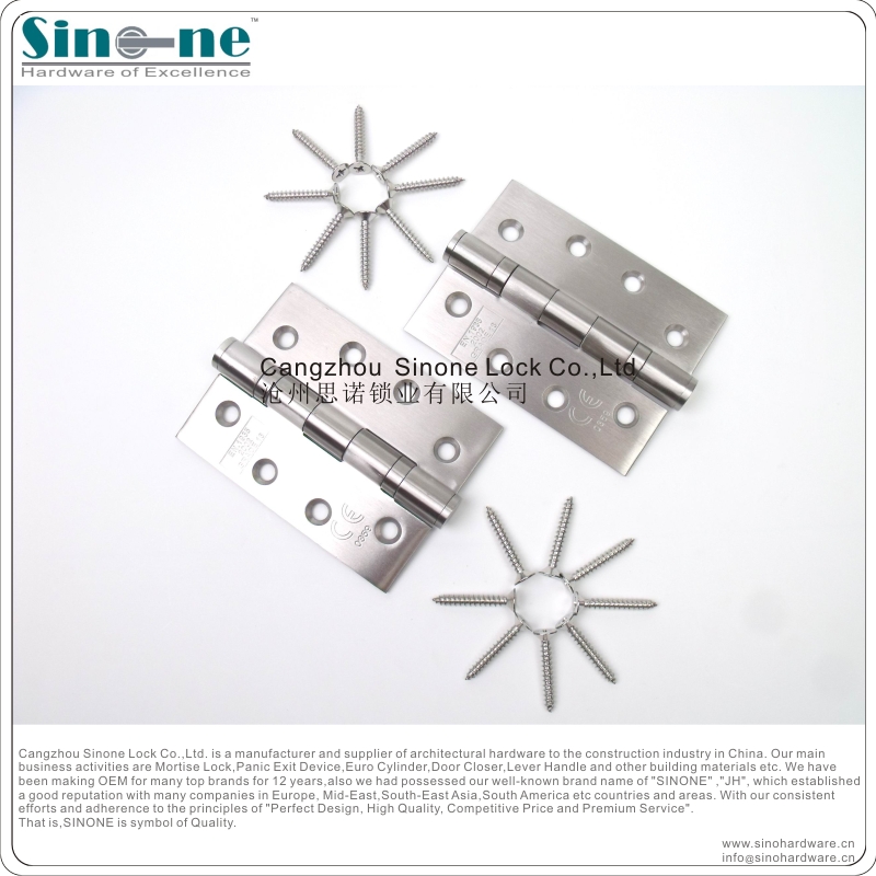 CE approved Stainless Steel 304 Ball bearing Hinge heavy duty Fire rated EN19352002 OEM factory in China