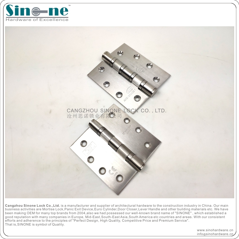 CE approved Stainless Steel 304 Ball bearing Hinge heavy duty Fire rated EN19352002 OEM factory in China