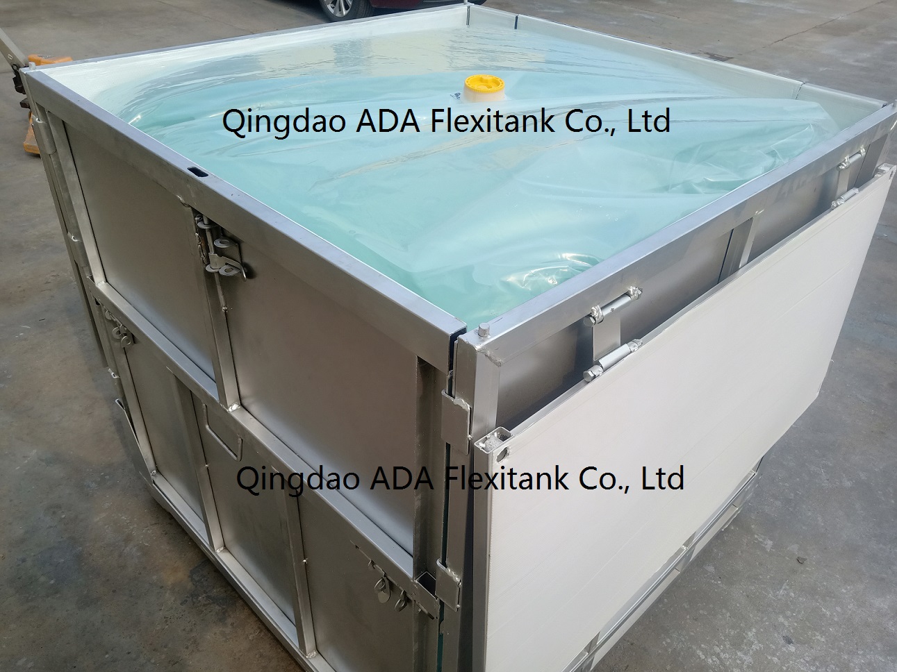 ADA reusable 1000L Steel Foldable IBC for nonhazardous liquid products food grade Intermediate bulk container