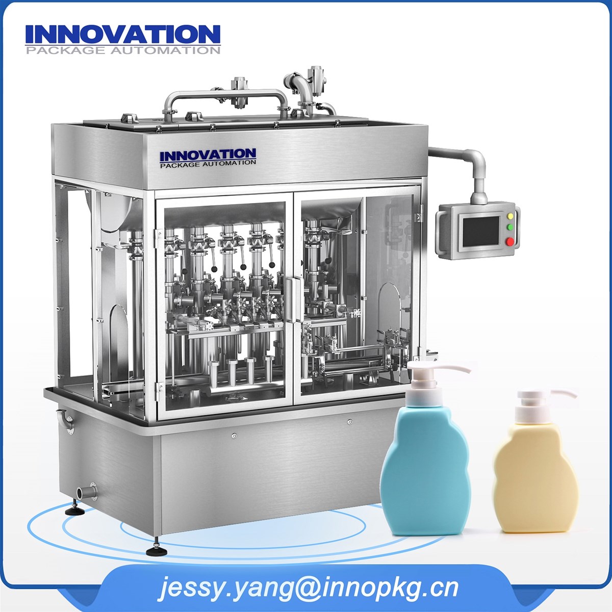 Automatic cleaning liquid filling machine for daily chemicals