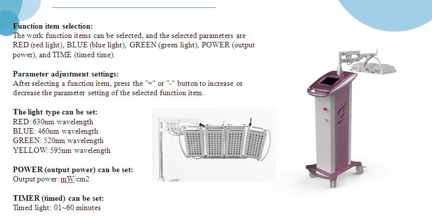 PDT LED BioLight Therapy Medical Equipment Laser Light Beauty Machine