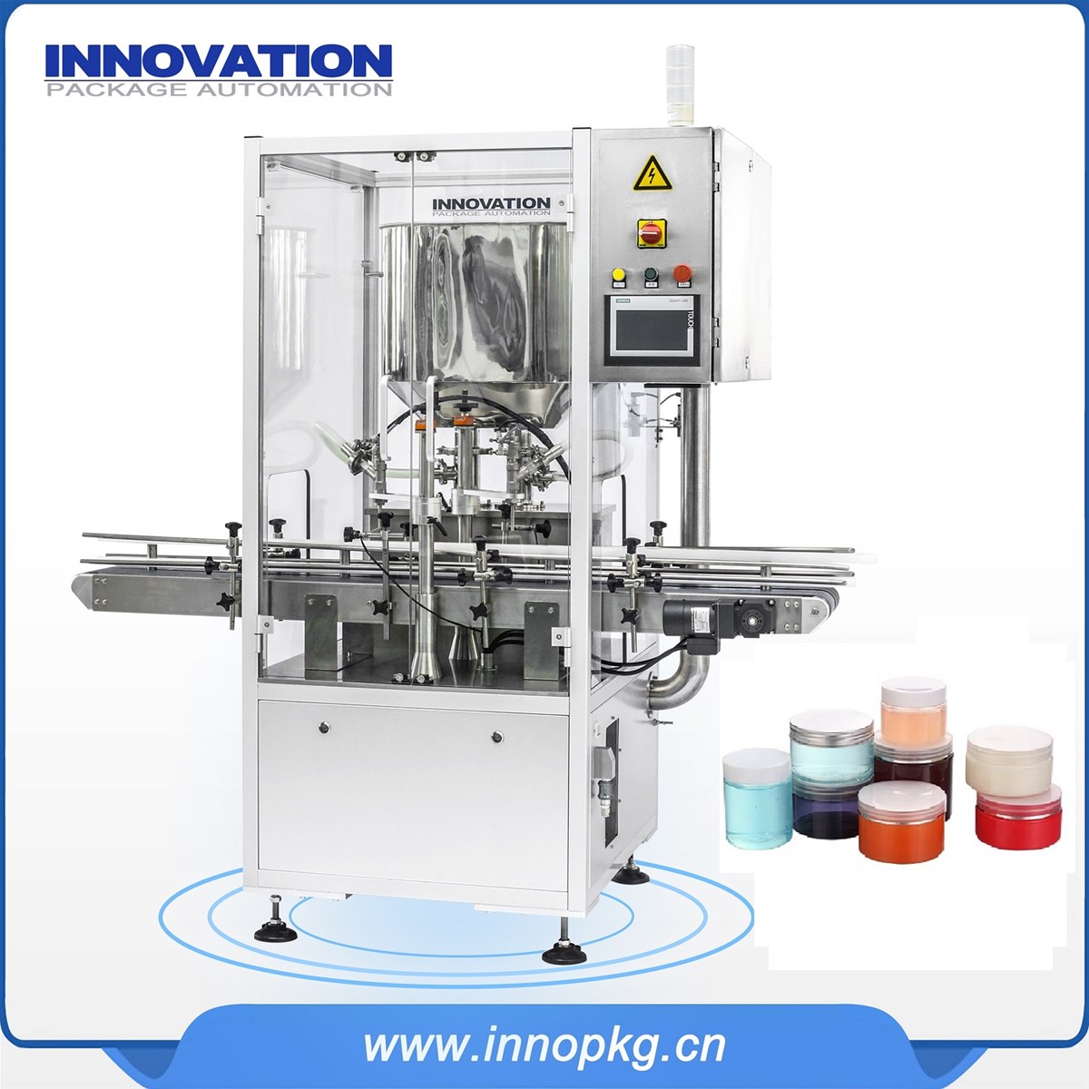 full automatic cream jar filling capping machine