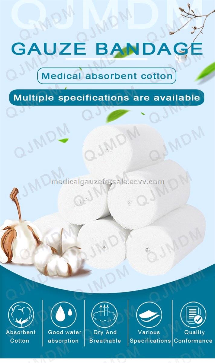 FDA CE Approved Highly Absorbent 100 Natural Cotton Medical Gauze Roll 90cm x 100m for Light Wounds