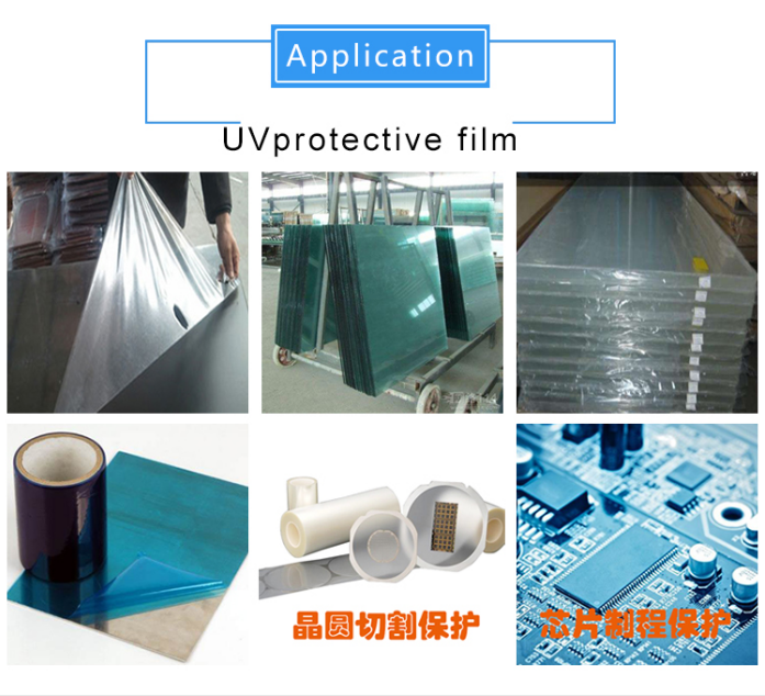 Silicone Coated High Transparent UV Protective Film for wafer