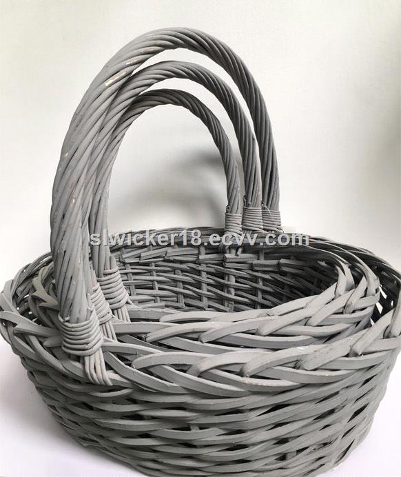 handmade woveaing wicker storage baskets supplier