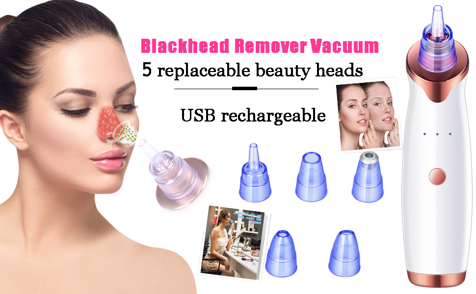 Beauty products rechargeable electric facial blackhead remover vacuum tool kit