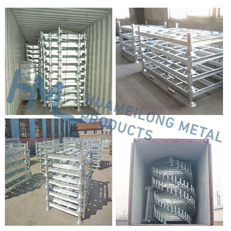 Heavy duty high quality industrial warehouse stacking hot dip galvanized steel plate pipe storage pallet rack